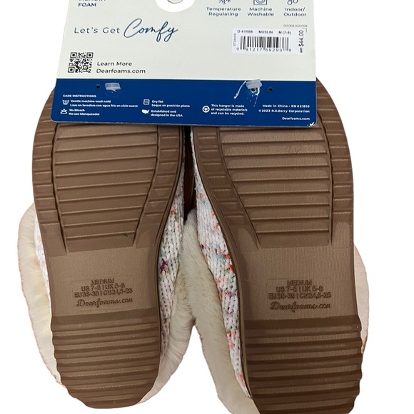 Dearfoam slip on house shoes women’s size 7-8 medium - Picture 5 of 5